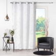Lot de 2 rideaux tamisant 140 x 260 cm imprimé Bully Blanc, image n° 5