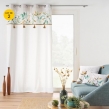 Lot de 2 Rideaux tamisant a &oelig;illets 140 x 240 cm poly coton + Pompons Dilaris, image n° 1