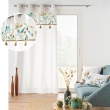 Lot de 2 Rideaux tamisant a &oelig;illets 140 x 240 cm poly coton + Pompons Dilaris, image n° 5