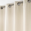 Lot de 2 Rideaux tamisant a oeillets 140 x 240 cm bouclette Wooly Naturel, image n° 3