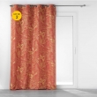Lot de 2  Rideaux tamisant &agrave; oeillets 140 x 260 cm Imprim&eacute; m&eacute;talillis&eacute; Belflor Terracotta/Or, image n° 1