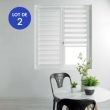 Lot de 2 Stores enrouleur jour et nuit 60 x 180 cm polyester Blanc, image n° 1