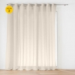 Lot de 2 Voilage à œillets grande largeur 300 x 240 cm voile tissé Carlin Beige, image n° 1