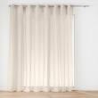 Lot de 2 Voilage à œillets grande largeur 300 x 240 cm voile tissé Carlin Beige, image n° 2