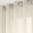 Lot de 2 Voilage à œillets grande largeur 300 x 240 cm voile tissé Carlin Beige, image n° 3