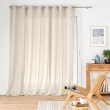 Lot de 2 Voilage à œillets grande largeur 300 x 240 cm voile tissé Carlin Beige, image n° 5