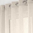 Lot de 2  Voilage à œillets pour baie vitrée 400 x 240 cm voile tissé Carlin Beige, image n° 4