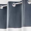Lot de 2 voilages 137 x 240 cm voile sablé + haut coton Jolibel Bleu, image n° 3