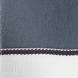Lot de 2 voilages 137 x 240 cm voile sablé + haut coton Jolibel Bleu, image n° 4