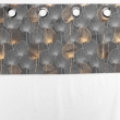 Lot de 2 Voilages 140 x 240 cm voile sablé + haut velours Clairine Gris, image n° 4