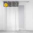 Lot de 2 Voilages 140 x 240 cm voile sablé + haut velours Clairine Gris, image n° 1