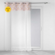 Lot de 2 Voilages 140 x 240 cm voile sablé + haut velours Clairine Rose, image n° 1