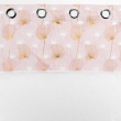 Lot de 2 Voilages 140 x 240 cm voile sablé + haut velours Clairine Rose, image n° 4