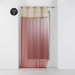 Lot de 2 voilages 140 x 240 cm voile sablé + jute Greenybel Terracotta, image n° 1