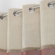 Lot de 2 voilages 140 x 240 cm voile sablé + jute Greenybel Terracotta, image n° 3