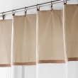 Lot de 2 Voilages à anneau 140 x 240 cm en polycoton sablé + jute Leana Beige, image n° 3