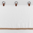 Lot de 2 Voilages à anneau 140 x 240 cm en polycoton sablé + jute Leana Blanc, image n° 4