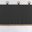 Lot de 2 Voilages à anneau 140 x 240 cm en polycoton sablé + jute Leana Noir, image n° 4