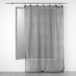Lot de 2 Voilages &agrave; anneaux 140 x 240 cm voile tiss&eacute; Linka Anthracite, image n° 2