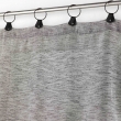 Lot de 2 Voilages &agrave; anneaux 140 x 240 cm voile tiss&eacute; Linka Anthracite, image n° 3