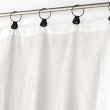Lot de 2 Voilages &agrave; anneaux 140 x 240 cm voile tiss&eacute; Linka Blanc, image n° 3