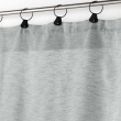 Lot de 2 Voilages à anneaux 140 x 240 cm voile tissé Linka Gris clair, image n° 4