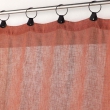 Lot de 2 Voilages à anneaux 140 x 240 cm voile tissé Linka Terracotta, image n° 3