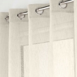 Lot de 2 Voilages &agrave; &OElig;illets Carlin Beige 240 x 240 cm - Grande largeur, image n° 3