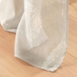 Lot de 2 voilages a oeillets 140 x 240 cm effet lin tiss&eacute; imprim&eacute; Indila Beige, image n° 4
