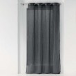 Lot de 2 Voilages  a oeillets 140 x 240 cm effet lin tissé Zazy Anthracite, image n° 2