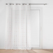 Lot de 2 voilages a oeillets 140 x 240 cm  imprimé metallisé Ariane Or rose, image n° 2