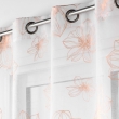 Lot de 2 voilages a oeillets 140 x 240 cm  imprim&eacute; metallis&eacute; Joyce Or rose, image n° 3