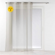 Lot de 2 Voilages à oeillets 140 x 240 cm liseré blanc Louise Beige, image n° 1