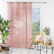 Lot de 2 Voilages à oeillets 140 x 240 cm liseré blanc Louise Rose, image n° 4