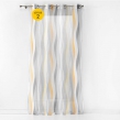 Lot de 2 Voilages a oeillets 140 x 240 cm Ondulys Jaune/blanc, image n° 1