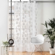 Lot de 2 Voilages a oeillets 140 x 240 cm sablés  imprimés metallisé Milo Argent, image n° 5