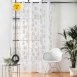 Lot de 2 Voilages a oeillets 140 x 240 cm sablés  imprimés metallisé Milo Argent, image n° 1