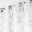 Lot de 2 Voilages a oeillets 140 x 240 cm sablés  imprimés metallisé Milo Argent, image n° 3