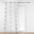 Lot de 2 Voilages a oeillets 140 x 240 cm voile sablé brodé Palmaris Beige, image n° 2