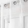 Lot de 2 Voilages a oeillets 140 x 240 cm voile sablé brodé Palmaris Beige, image n° 3