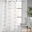 Lot de 2 Voilages a oeillets 140 x 240 cm voile sablé brodé Palmaris Beige, image n° 6