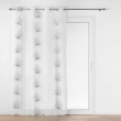 Lot de 2 Voilages a oeillets 140 x 240 cm voile sablé brodé Palmaris Gris, image n° 2