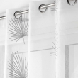 Lot de 2 Voilages a oeillets 140 x 240 cm voile sablé brodé Palmaris Gris, image n° 3