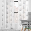Lot de 2 Voilages a oeillets 140 x 240 cm voile sablé brodé Palmaris Gris, image n° 5