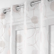 Lot de 2 voilages a oeillets 140 x 240 cm voile sable imprimé metallisé Oliane, image n° 3