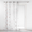 Lot de 2 voilages a oeillets 140 x 240 cm voile sable imprimé metallisé Oliane, image n° 5