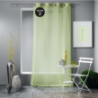 Lot de 2 voilages froissé 140 x 240 cm polycoton uni Mitsy Vert, image n° 1