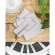 Lot de 3 serviettes gaze de coton 40 x 40 cm gaia nuage Gris, image n° 2