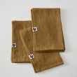 Lot de 3 serviettes lin lavé 40 x 40 cm soline caramel Marron, image n° 2