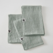 Lot de 3 serviettes lin lavé 40 x 40 cm soline eucalyptus Bleu clair, image n° 2
